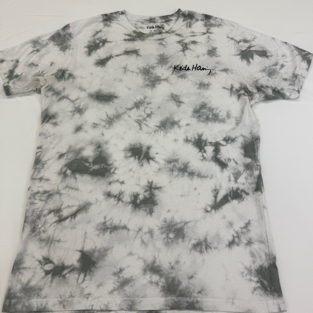 Keith Haring Short Sleeve Tie-Dye Tee - Black and White